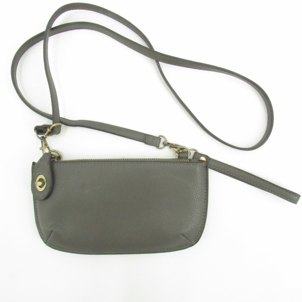 Joy Susan Gray Mini Cross-Body Wristlet Clutch